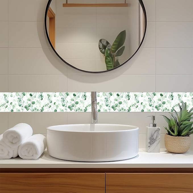 HOMETITUTE Wallpaper Border Peel and Stick Wall Decor PVC Botanical Wall Border - Image 4