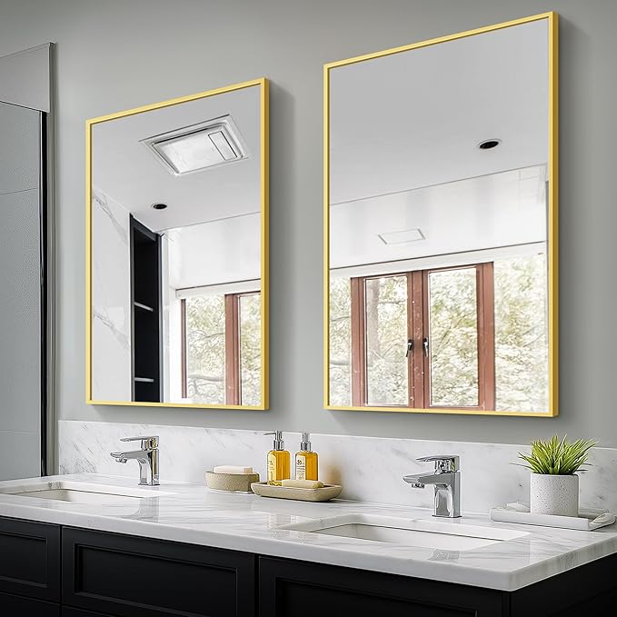 TRAHOME Bathroom Vanity Mirror for Wall, 2 Pack 36" x 24" Metal Framed by TRAHOME