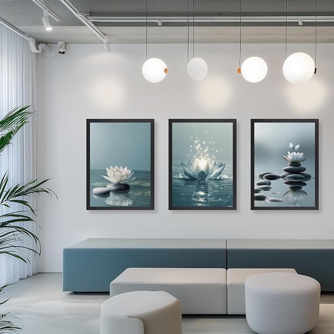 GELDSTEI Calm Zen Botanical Canvas Wall Art, Yoga Spa Meditation Room Decor - Image 2