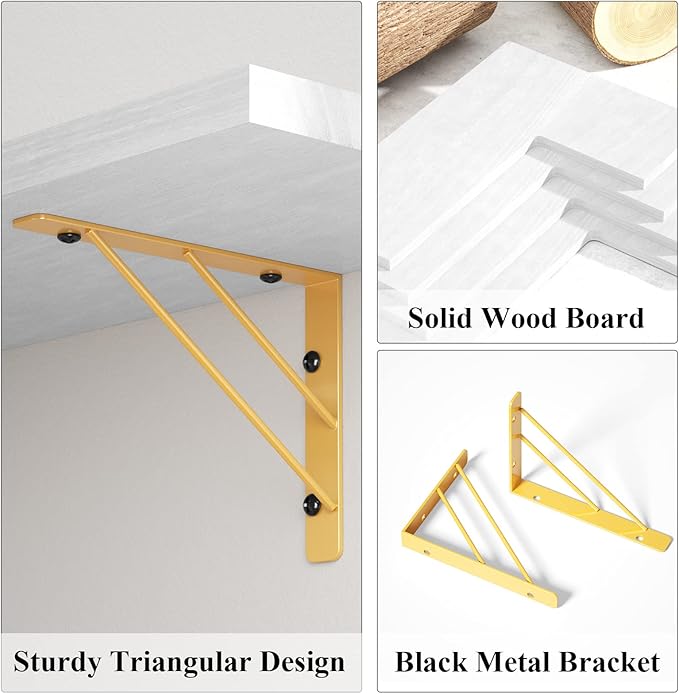 Love-KANKEI Corner Shelf Wall Mounted, Floating Wall Shelves - Image 6