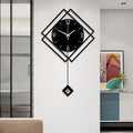 Wall Clock with Pendulum, Silent Quality Quartz Battery Operated, Modern Large by DankeitProduct