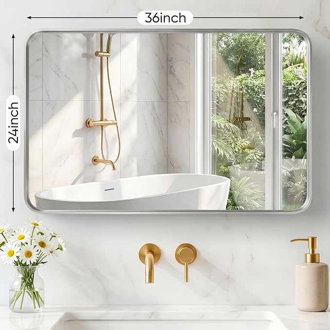 NEWBULIG 24X36 Inch Bathroom Mirror - Image 2
