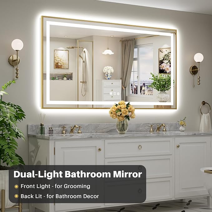 72x40 Inch LED Bathroom Mirror - Image 3