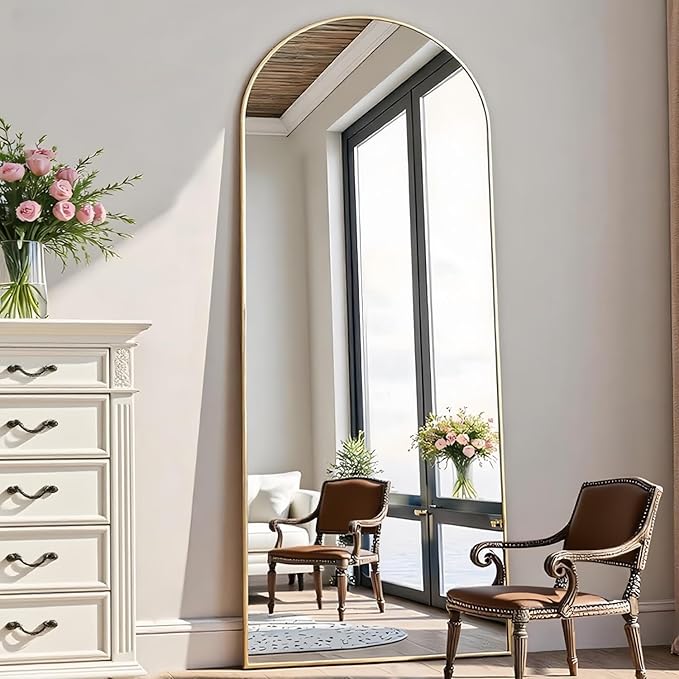 Rowjut Floor Mirror Arched Full Length Mirrors, Mirror Full Length Standing by Rowjut