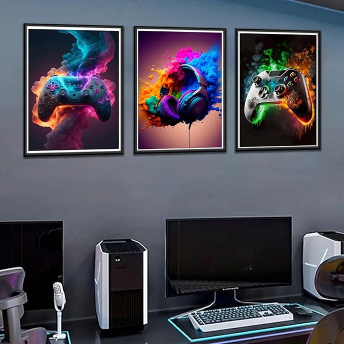 BGFCE Gaming Room Decor Wall Art, Video Theme Canvas Posters - Image 2