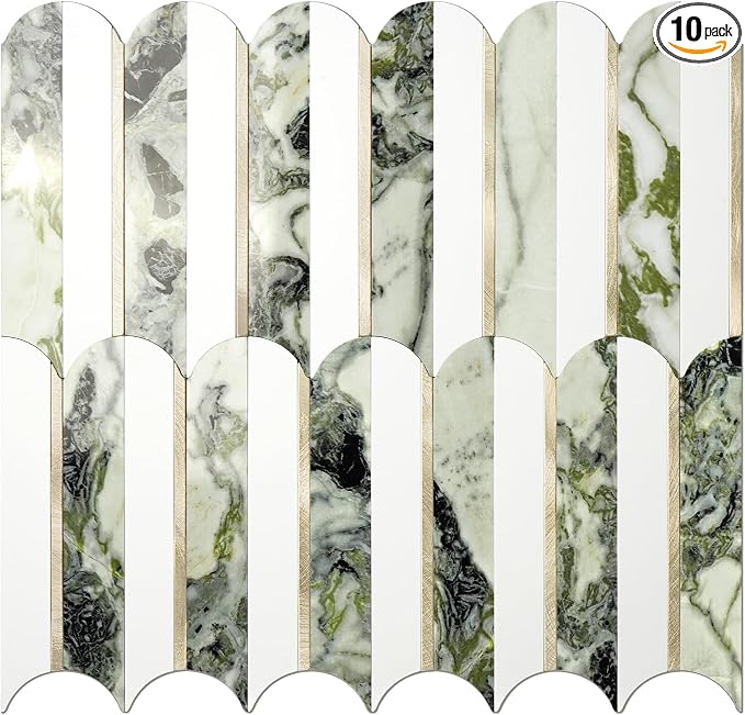Vamos Tile Peel and Stick Backsplash Seamless Tile, 10-Sheets Stick on by VamosTile