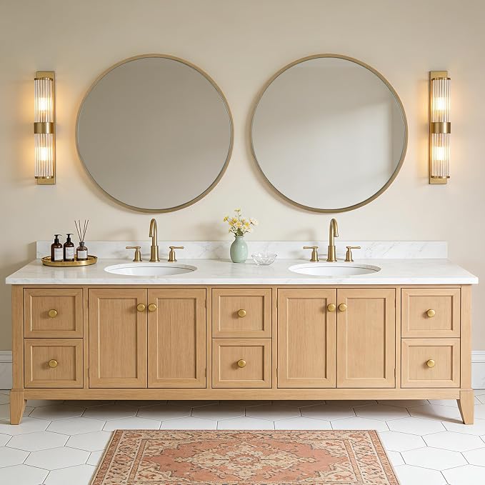 WallBeyond Round Wood Mirror - Image 4