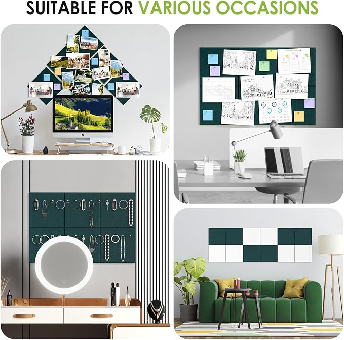 MaxGear Large Cork Board for Wall 36" x 24", Dark Green Bulletin Board - Image 6