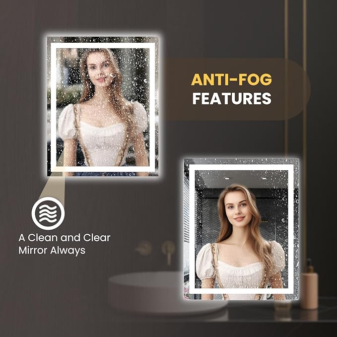 LOAAO 20X28 LED Bathroom Mirror - Image 6