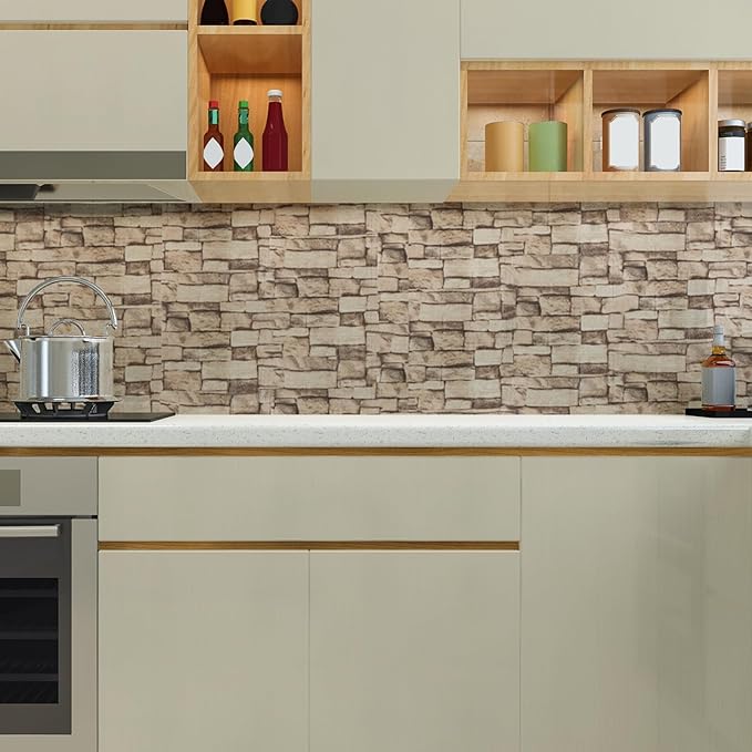 20PCS 3D Wall Panels Peel and Stick Foam, Self-Adhesive Decorative 3D Brick - Image 4
