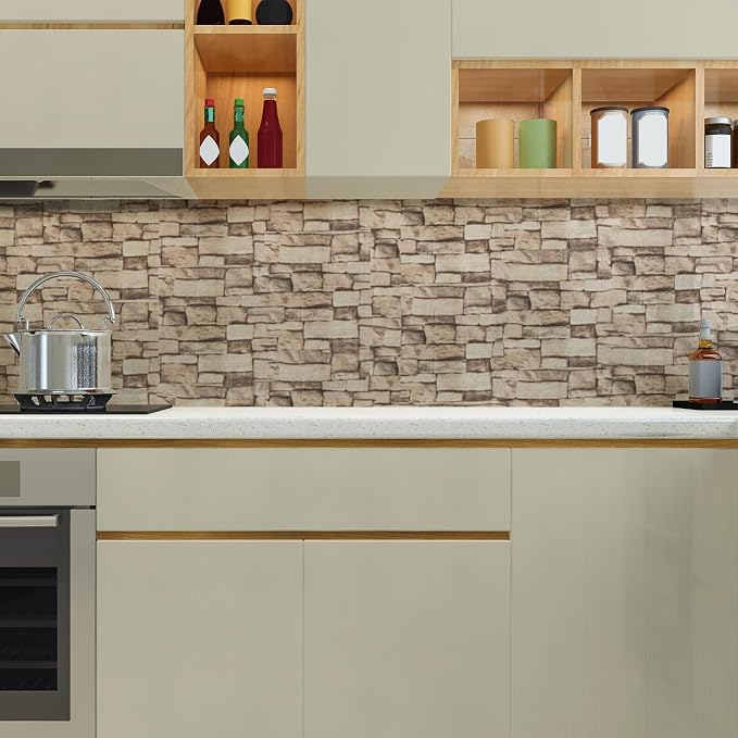 10PCS 3D Wall Panels Peel and Stick Foam, Self-Adhesive Decorative 3D Brick - Image 4