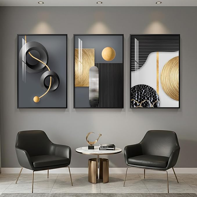 Large Framed Modern Elegant Wall Art - Image 3
