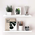 White Floating Shelves for Wall Decor, Long Wall Mounted Storage Shelf for by Unknown