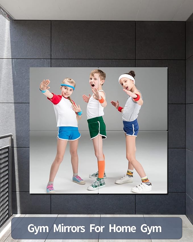 Wall Mirrors for Bedroom Door, Unbreakable Full Length Wall Mirrors Tiles - Image 7
