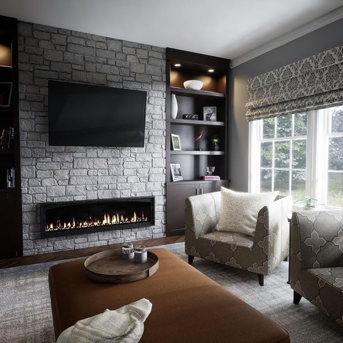 EverStone Cobblestone Faux Stone Panel, Morning Dove Color - Image 11