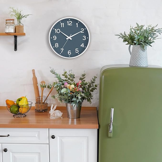Roymnie Wall Clock 12 Inch Silent Wall Clocks Battery Operated- Modern Non - Image 2