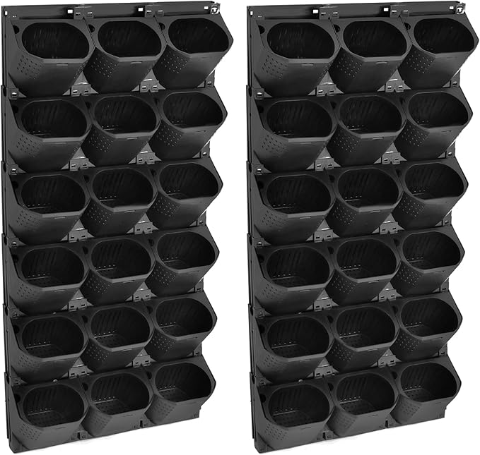 Vertical Wall Planter with 36 Pots, Hanging Garden Plant Flowerpot Holder by Eapmic