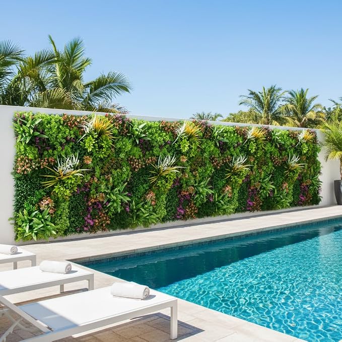 1PC 40"x 40" Artificial Grass for Wall, 3D Faux Boxwood Hedge Panels Green Wall - Image 6