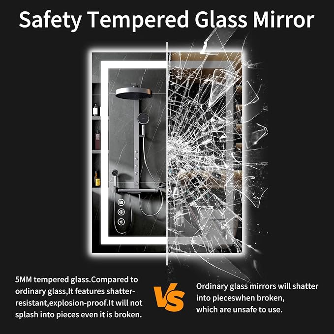 20"x28" LED Bathroom Mirror - Image 6