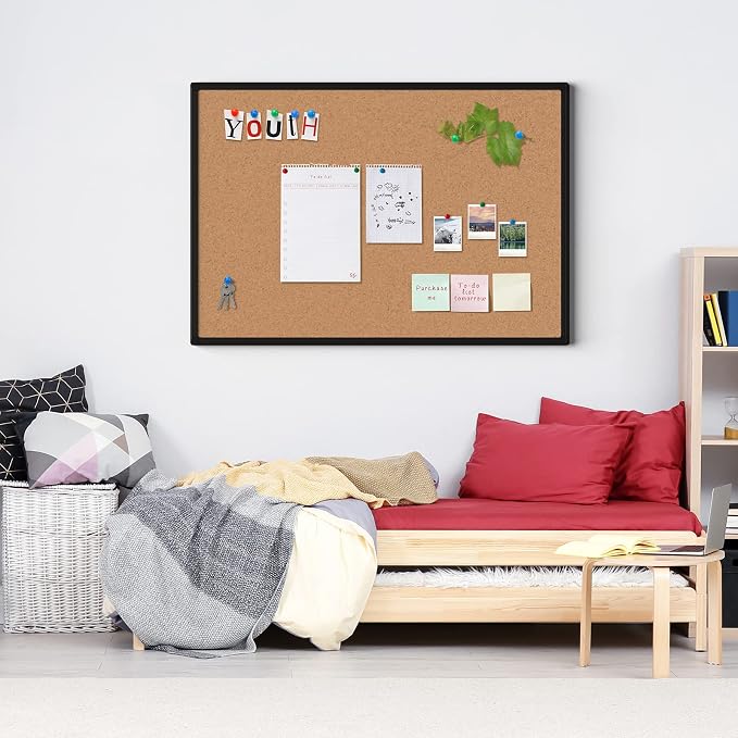 2-Pack Cork Board Bulletin Board 48 x 36, Office Board - Image 2