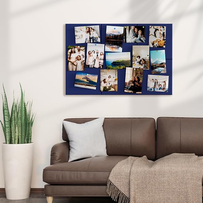 MaxGear Large Cork Board for Wall 36" x 24", Dark Blue Bulletin Board, 6 Pack - Image 8