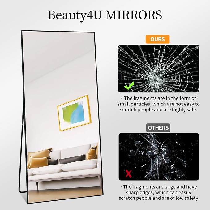 Beauty4U 71" x 32" Full Length Mirror - Image 4