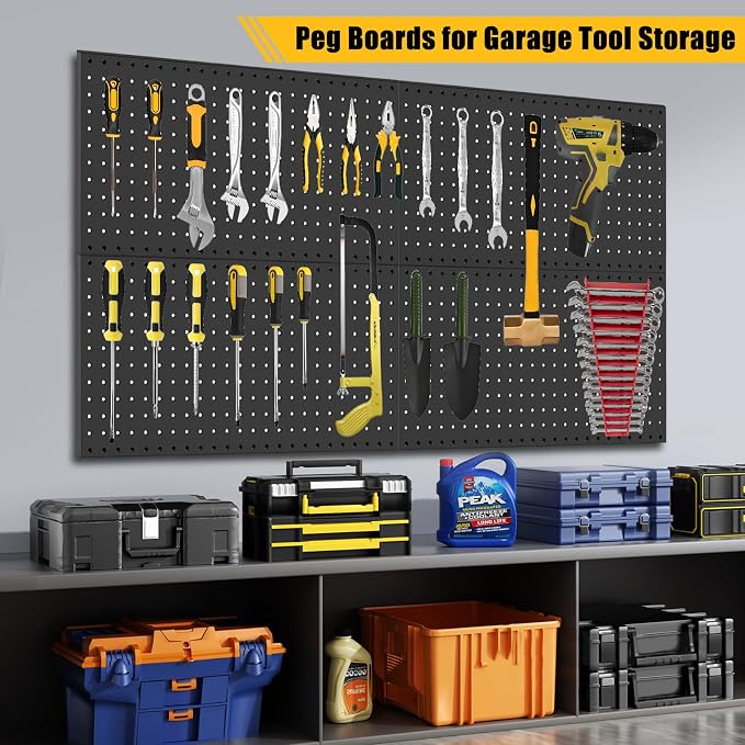 PBHEPJ 6 Pcs Metal Pegboard Panels, Heavy Duty Peg Boards - Image 3