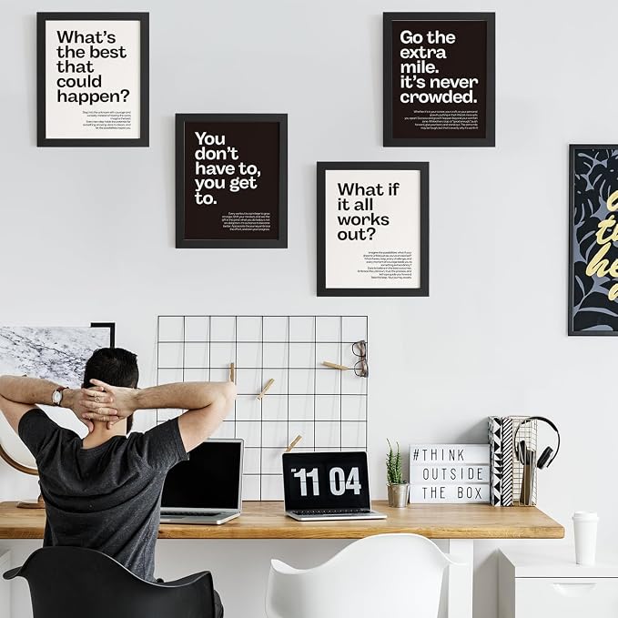 DSHFG Motivational Office Wall Art Decor Prints Set of 4, 8x10 Unframed - Image 3
