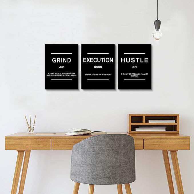 Framed Canvas Wall Art Success Quote, Office Wall Art, Positive Motivational - Image 4