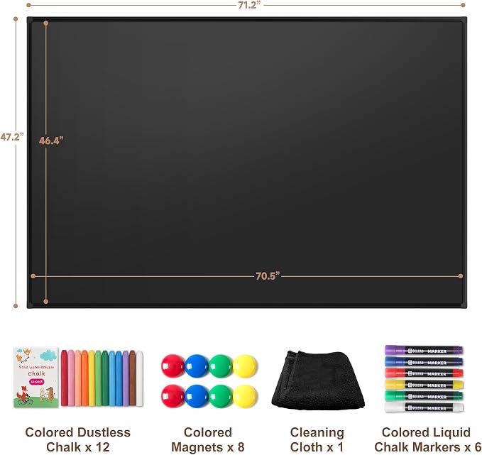 SELEAD Magnetic Chalkboard 72 x 48 Inches - Image 9