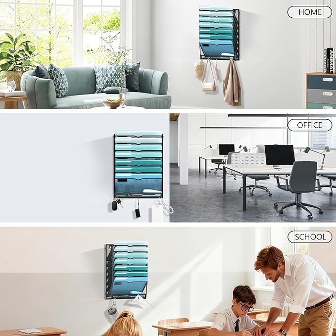 8-Tier Hanging Wall File Organizer - Image 4