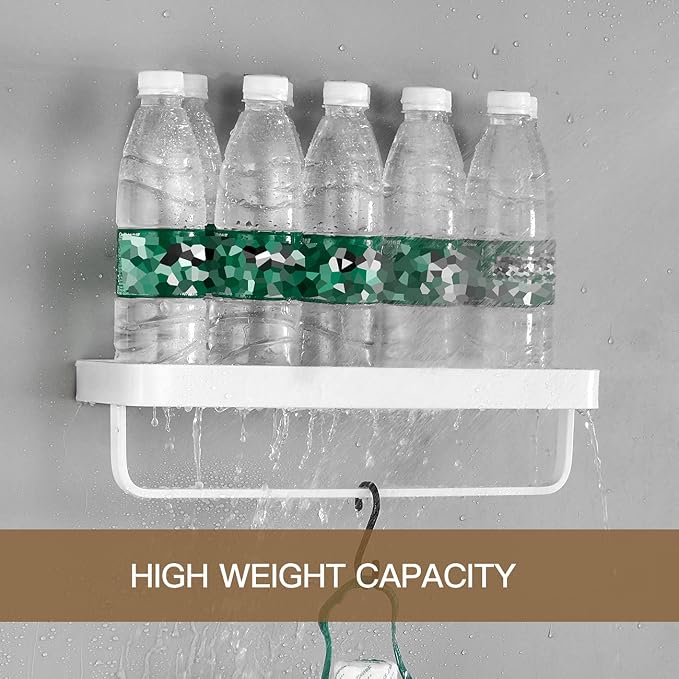 VOLPONE Bathroom Shelves Wall Mounted 2 Tier Glass Floating Shelf - Image 6