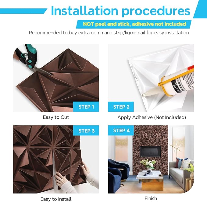 STICKGOO 33 Pack Diamond Wall Panels - Image 8
