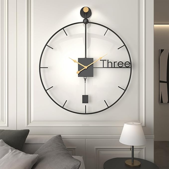 Cuspin 30 inch Large Wall Clocks Battery Operated Wall Clock by Cuspin