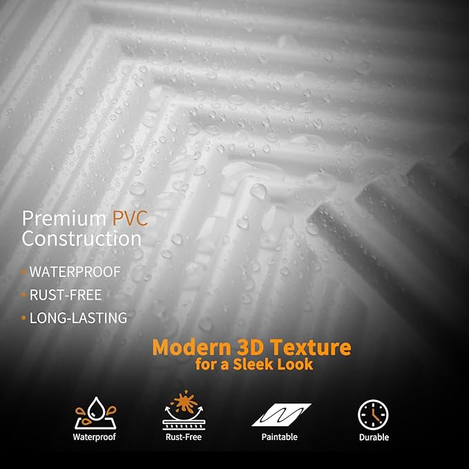 WOWSTAR 12-Pack 3D Wall Panels 19.7" x 19.7", Modern Wall Covering - Image 7