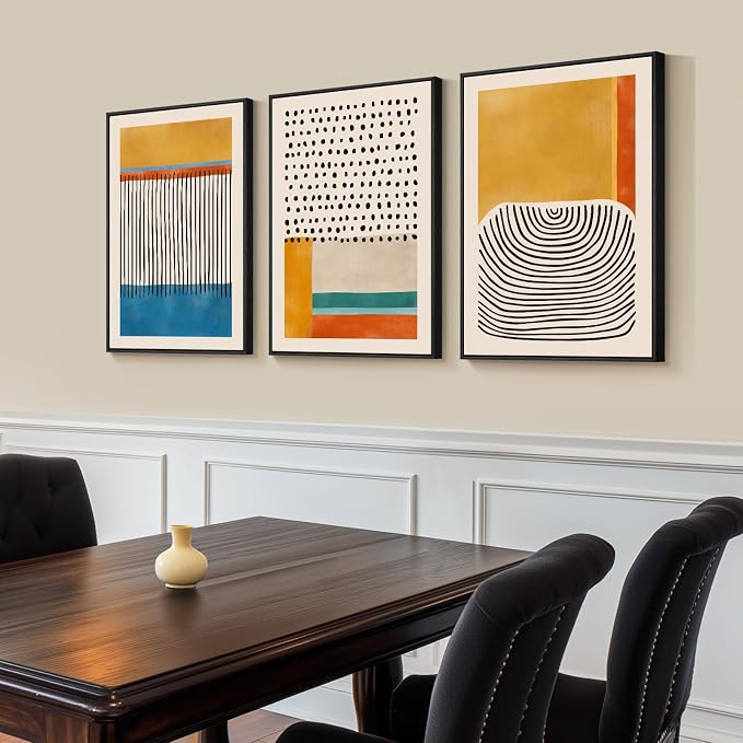 Large Framed Colorful Abstract Wall Art - Image 4