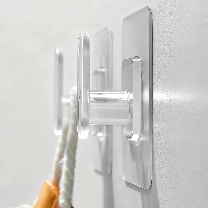 DELITON Clear Cute Storage Hooks, 10 Packs, Adhesion - Image 3
