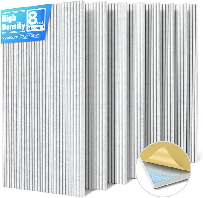8 Pack Large Acoustic Panels Sound Absorbing by Unknown