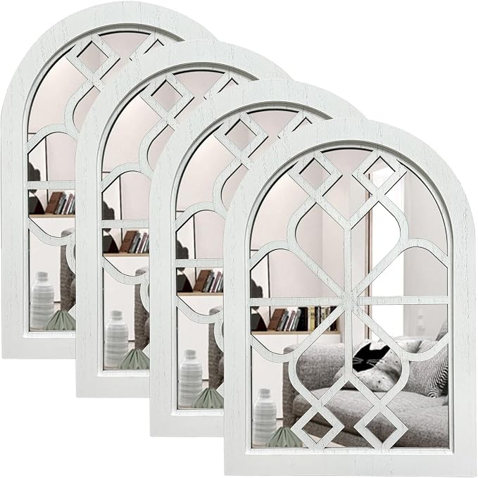 ZEXUIRU 4 Set. Rustic Wall Mirrors by ZEXUIRU