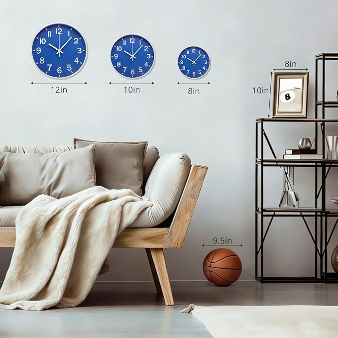 Wall Clock Modern Simple Quartz Decorative Clock Non-Ticking Silent Battery - Image 2