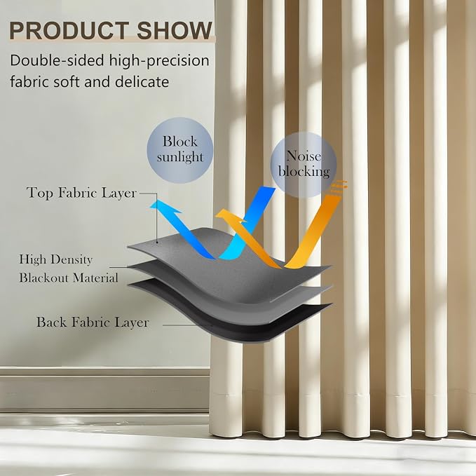 Room Divider Blackout Curtain Track Curtains Wall Dividers Panels Screen - Image 4
