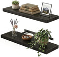 Fixwal Black Floating Shelves for Wall, Bathroom and Kitchen, Wall Shelves for by Fixwal