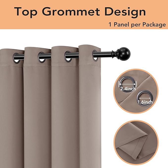 BONZER Room Divider Curtain Total Privacy Wall Noise Reducing Wide Blackout - Image 3