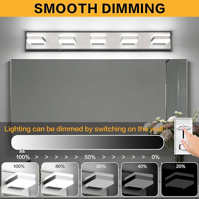 SOLFART Brushed Nickel Vanity Lights - Image 4