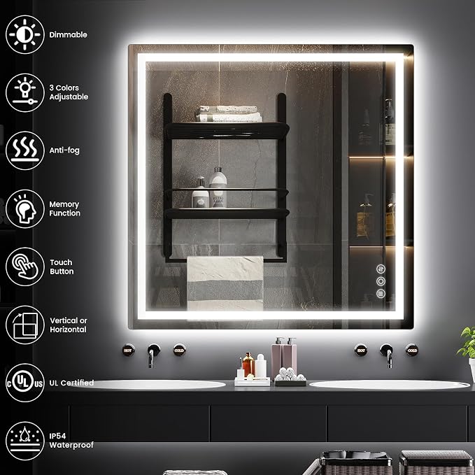 Memobarco 36"x 36" Bathroom Mirror - Image 3