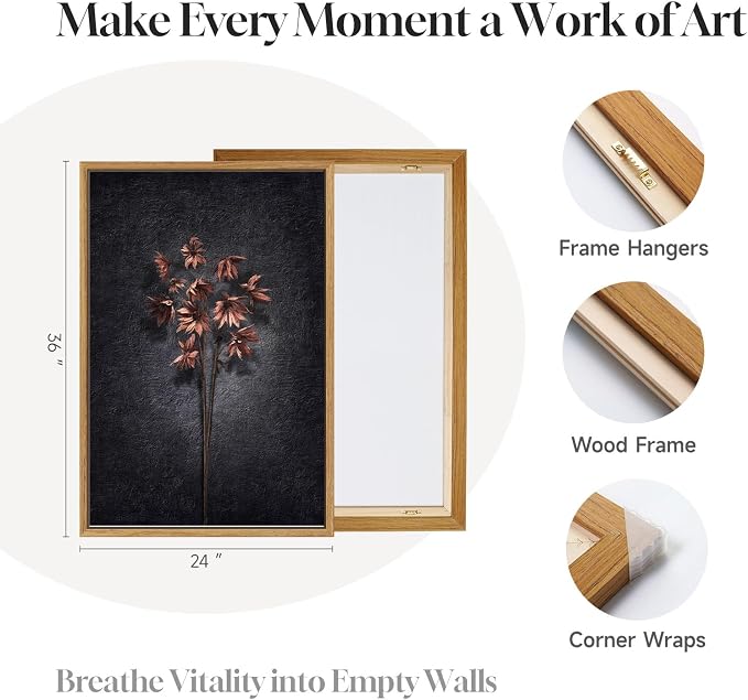 3 Piece Framed Vintage Botanical Wall Art - Image 4