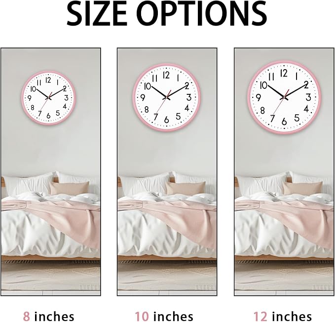 HZDHCLH Wall Clock Silent Wall Clocks Battery Operated 12 Inch Modern Non - Image 3