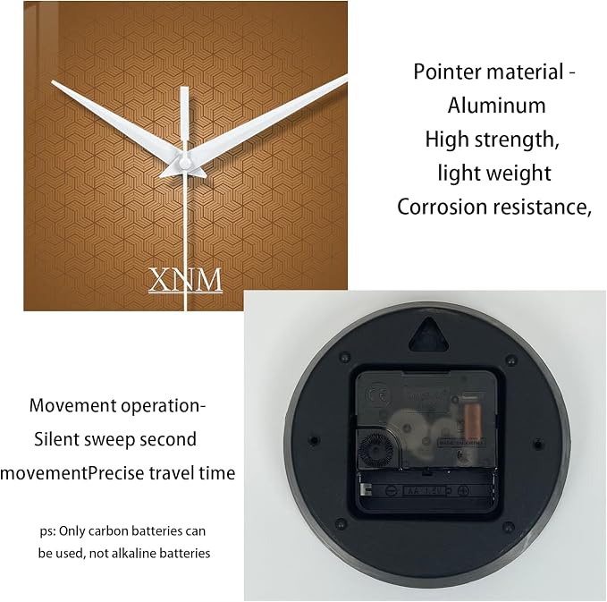 XNM 24 Inch Brown Wall Clock Analog Large Wall Clocks - Image 7