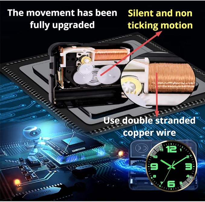 12-inch modern silent wall clock - Image 7