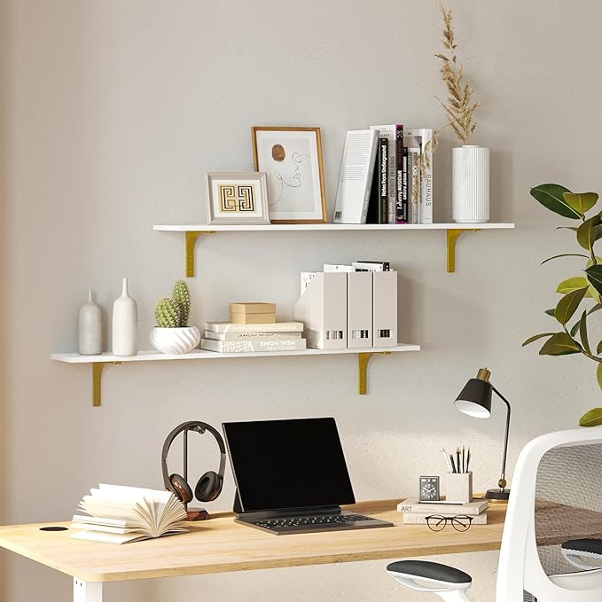 DINZI LVJ Long Wall Shelves, 39.4" Wall Mounted Shelves Set of 4, Large - Image 5